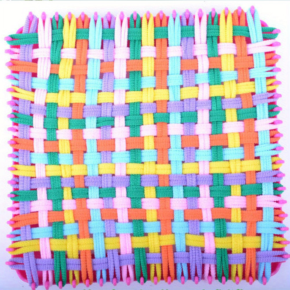 Weaving Loom Kit Arts DIY Rope with 96 Craft Loops for Adults Beginners